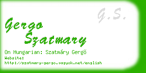 gergo szatmary business card