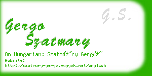 gergo szatmary business card